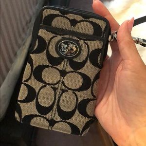 Coach phone wristlet